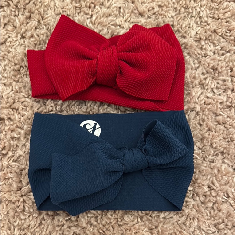 Stevie Js Stylish Red and Blue Baby/Toddler Headbands